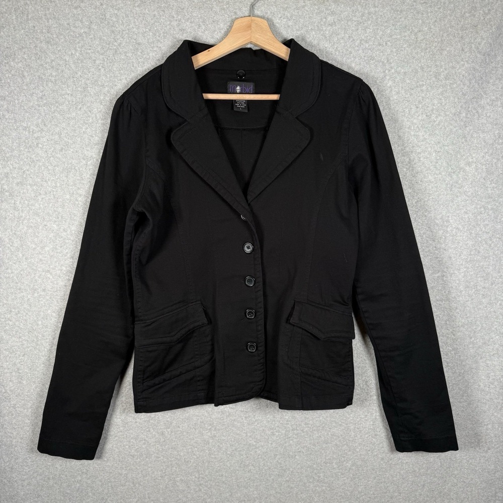Morbid threads blazer womens large 90s black goth Y2K